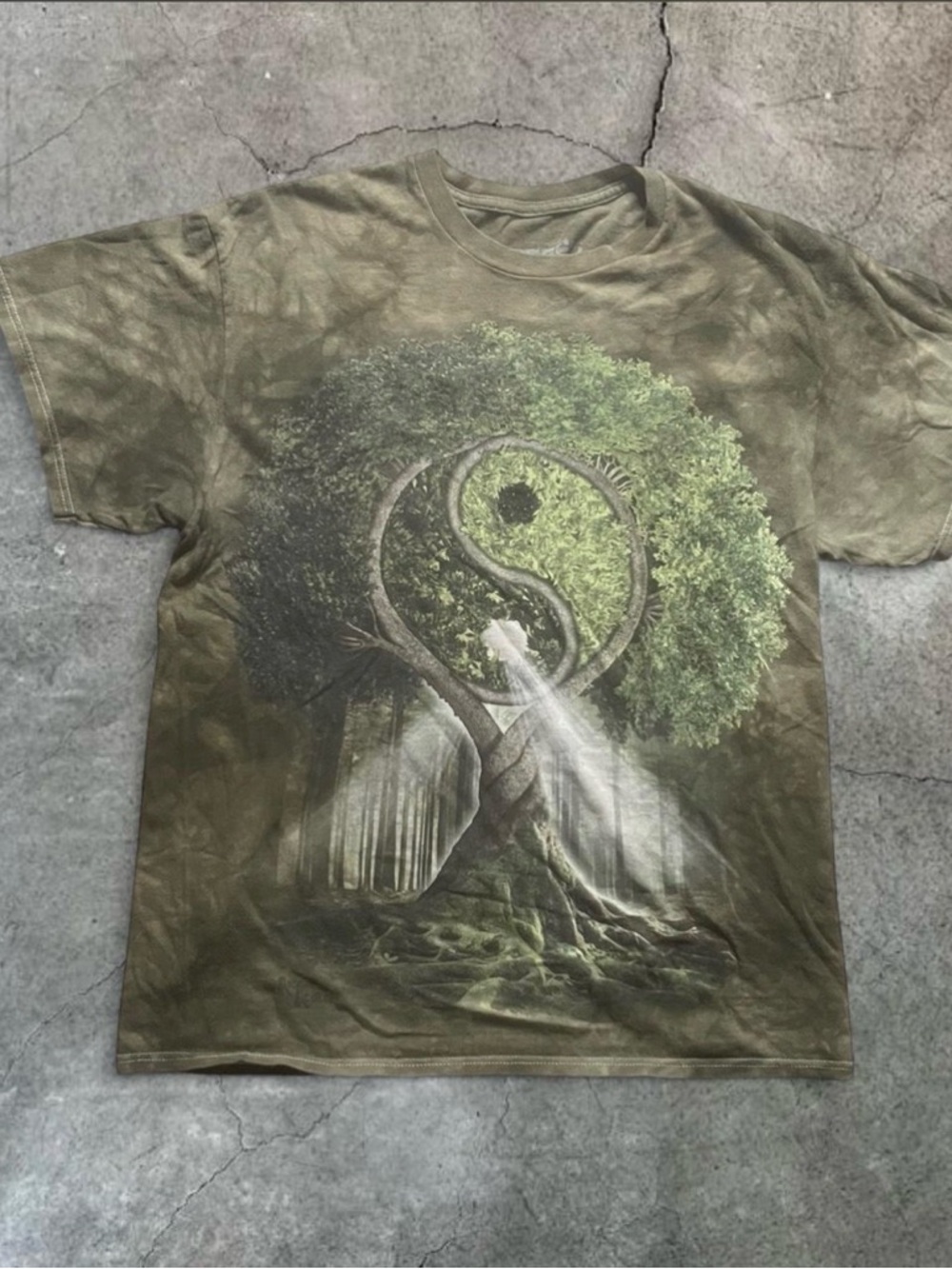 Yin Yang Tree Tie-Dye T-Shirt
